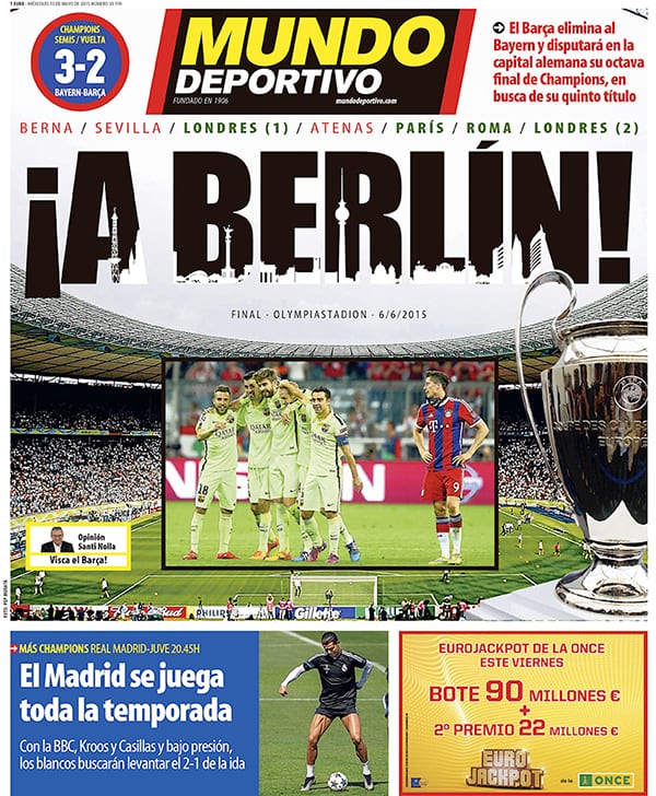 Mundo Deportivo Portada 130515