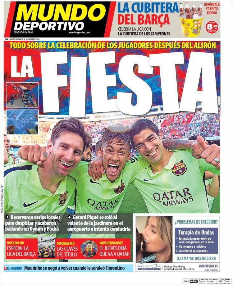 Mundo Deportivo portada 19.05.15.