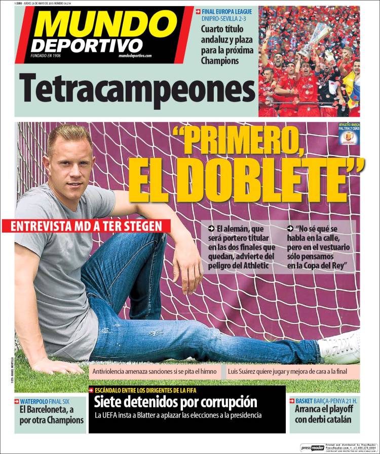 28.05.15. mundo deportivo portada