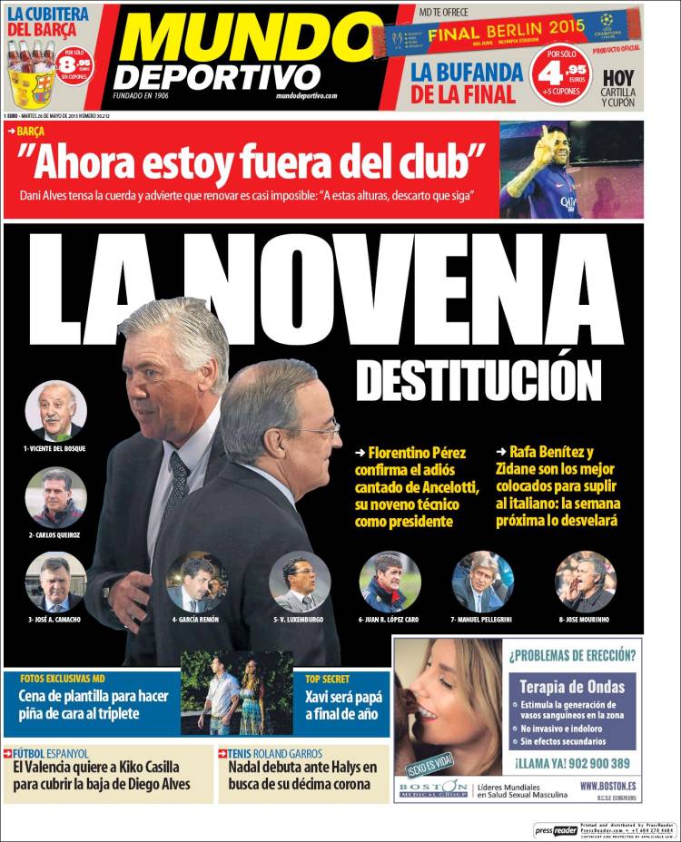 portada mundo deportivo 26.05.15.