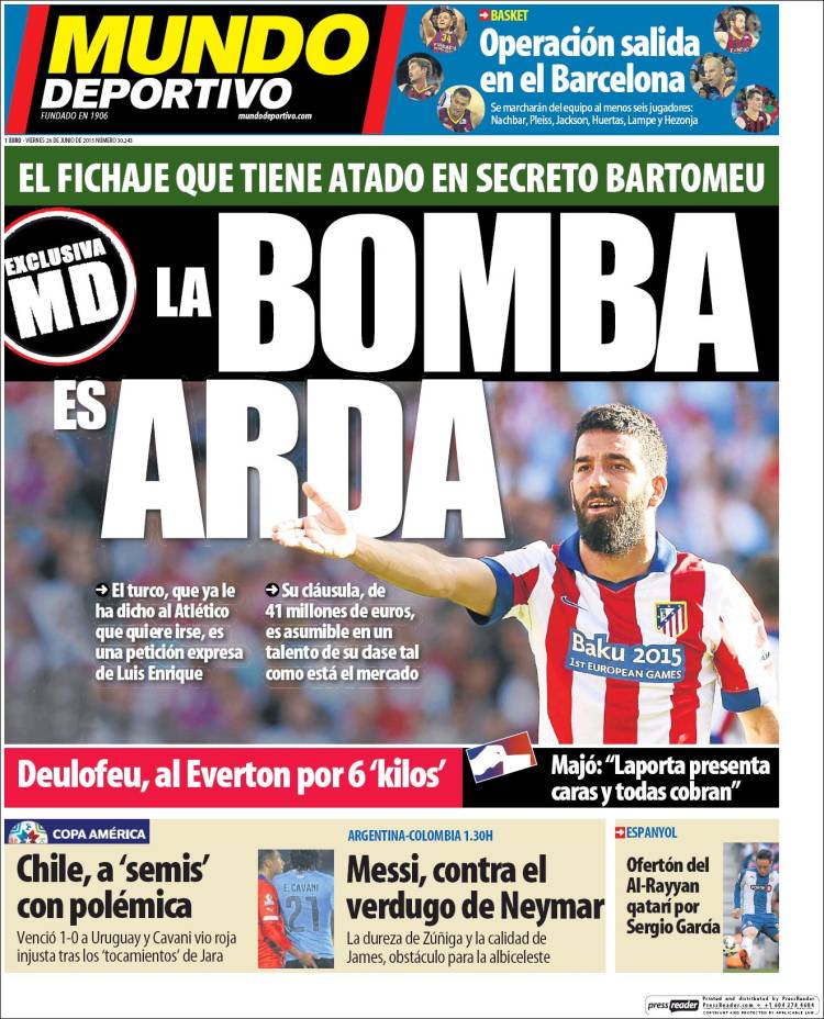 portada mundo deportivo arda
