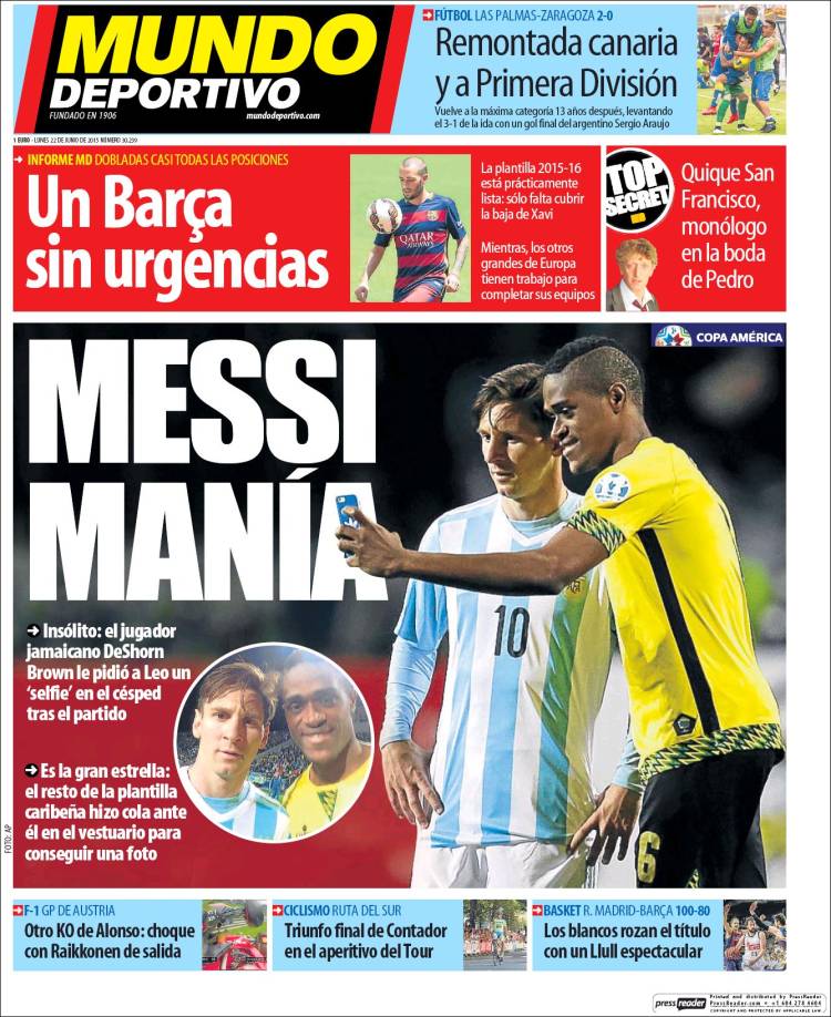 portada mundo deportivo messimanía