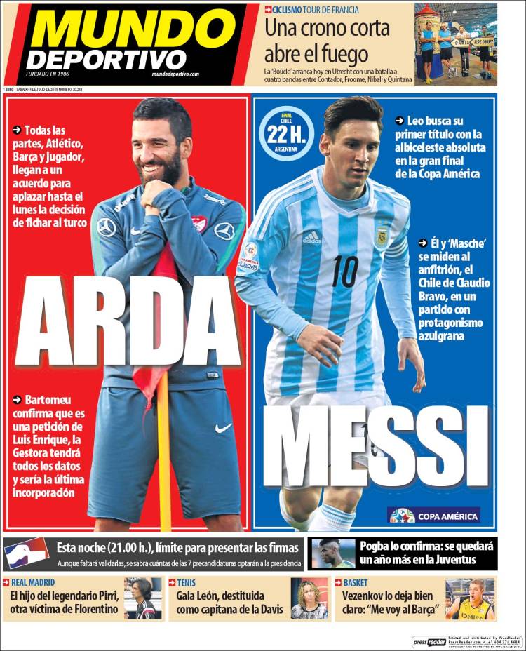 Mundo Deportivo Portada 04.07.15