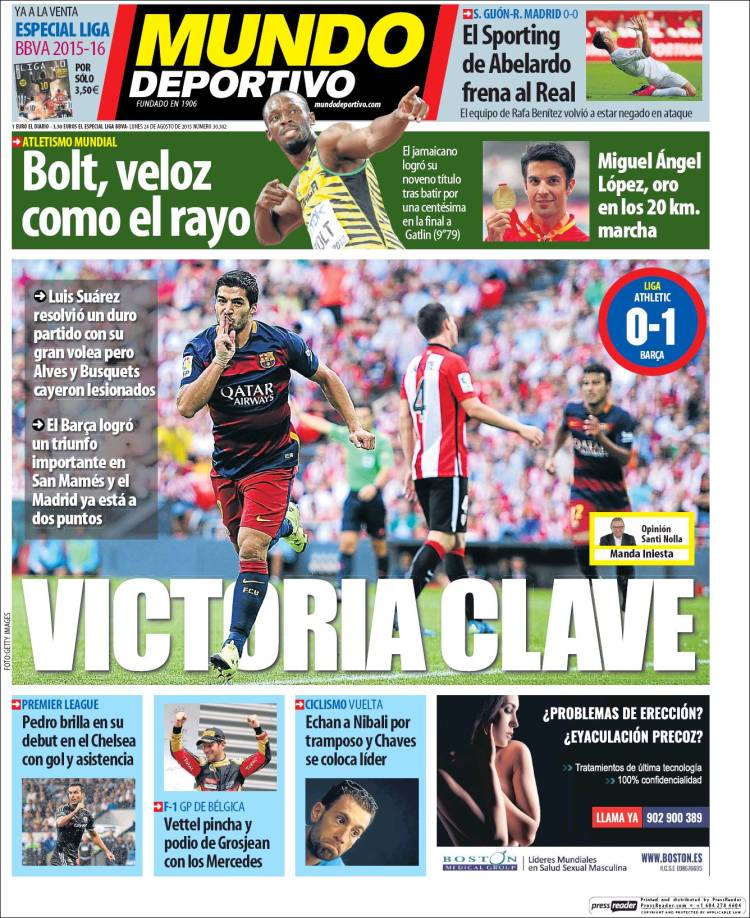 Mundo Deportivo Portada 24.08.15