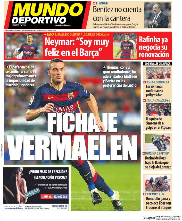 Mundo Deportivo 31.08.15