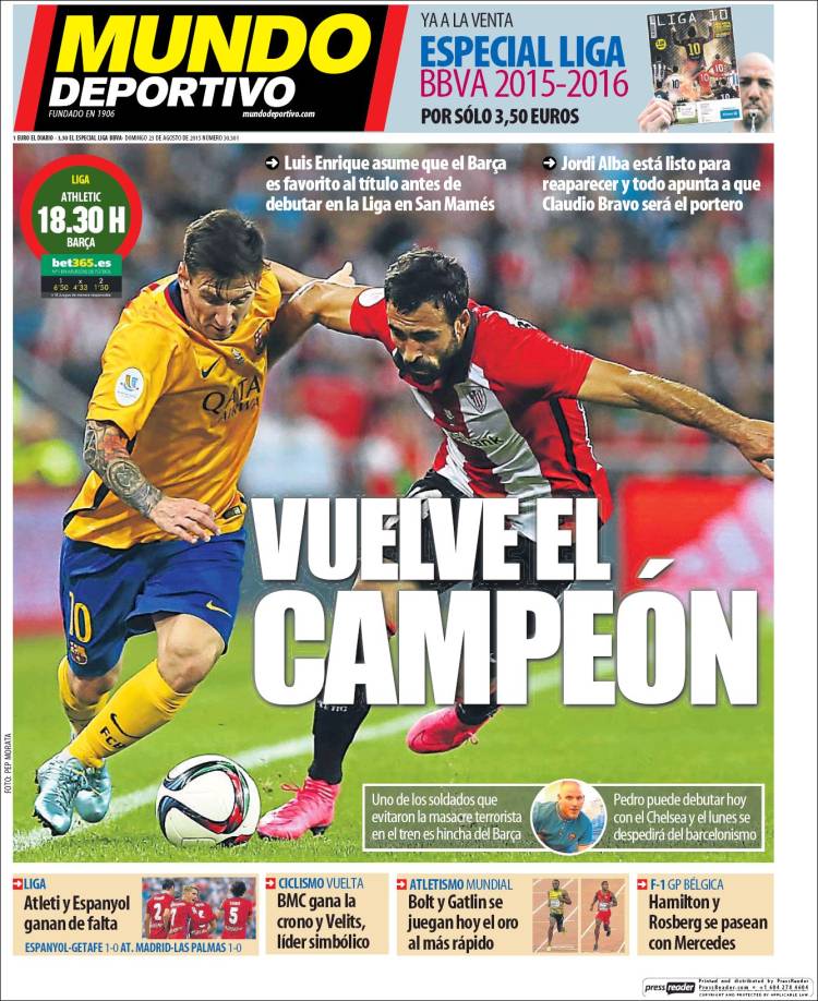 Mundo Deportivo 23.08.15