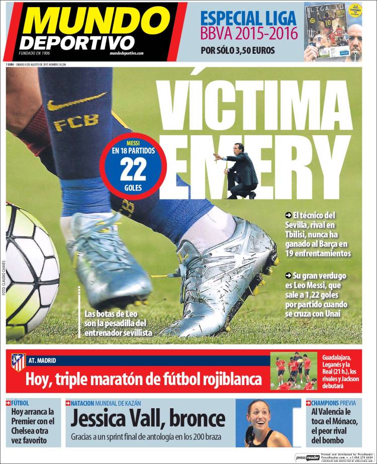 Mundo Deportivo Portada 08.08.15