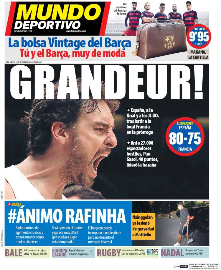 Mundo Deportivo Portada 18.09.15