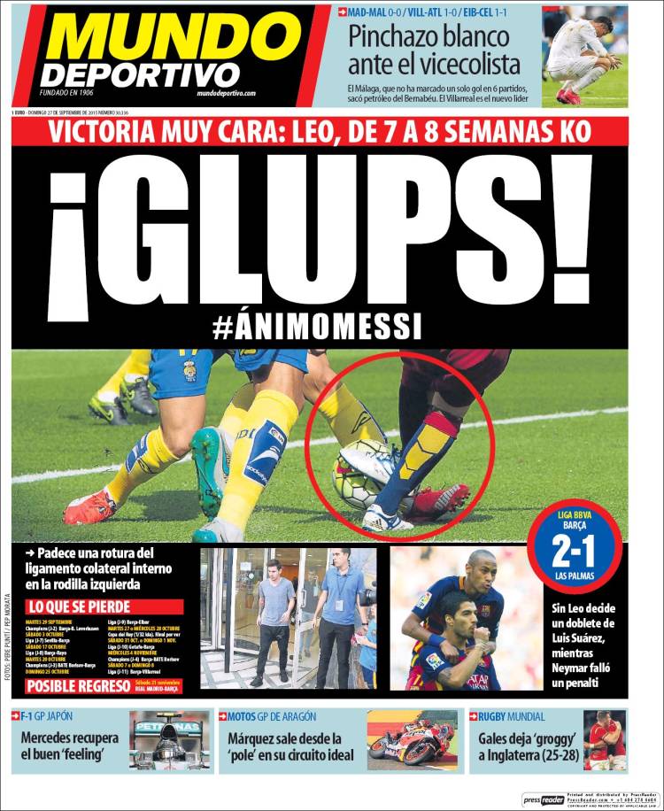 Mundo Deportivo 27.09.15