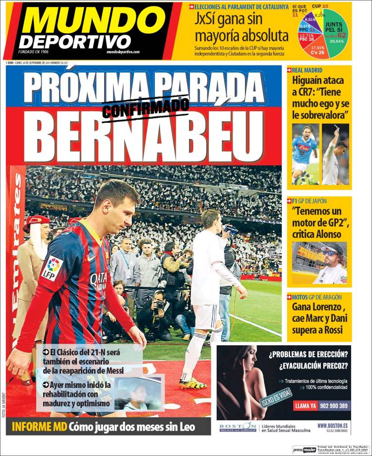 Mundo Deportivo Portada 28.09.15