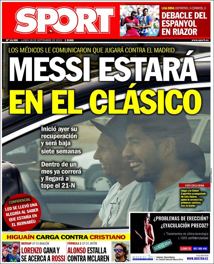 Sport Portada 28.09.15