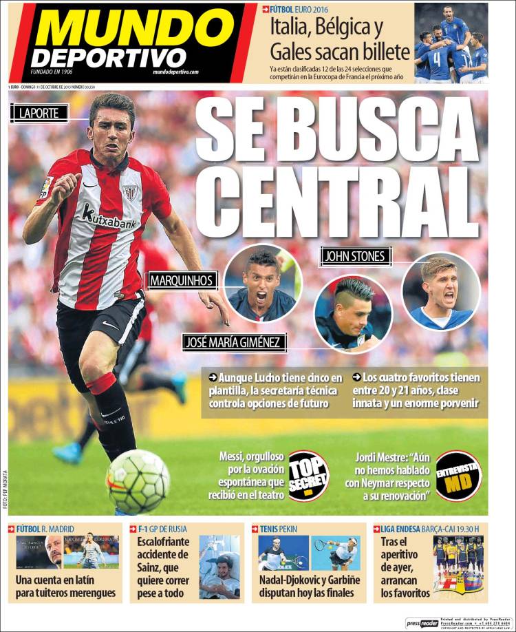 Mundo Deportivo Portada 11.10.15