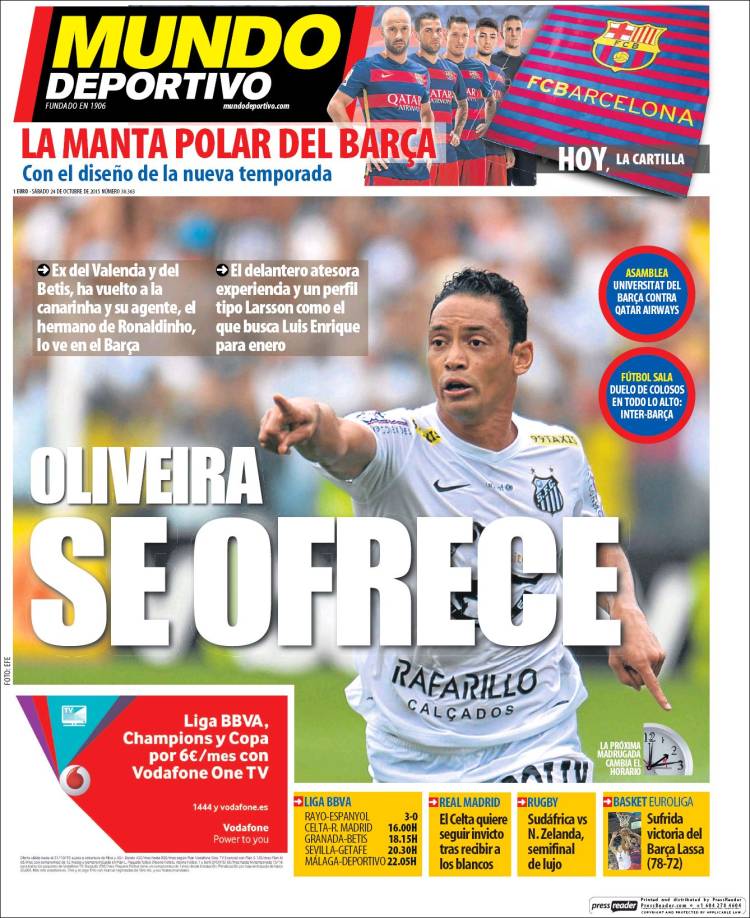 Mundo Deportivo Portada 24.10.15
