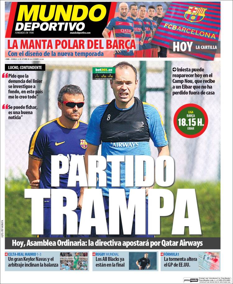 Mundo Deportivo Portada 25.10.15