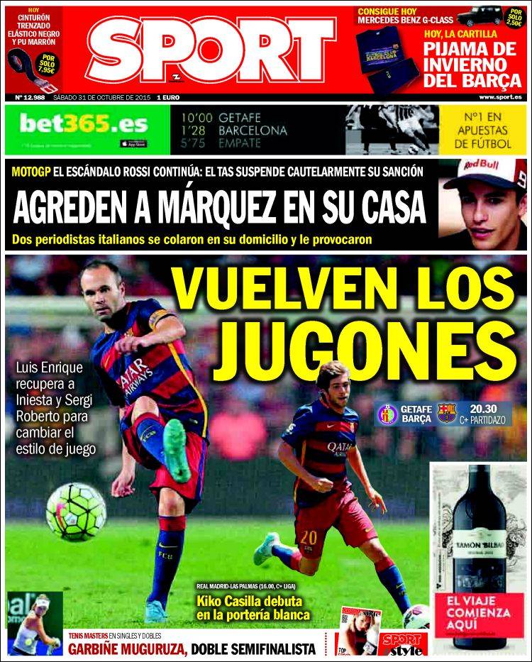 Sport Portada 31.10.15