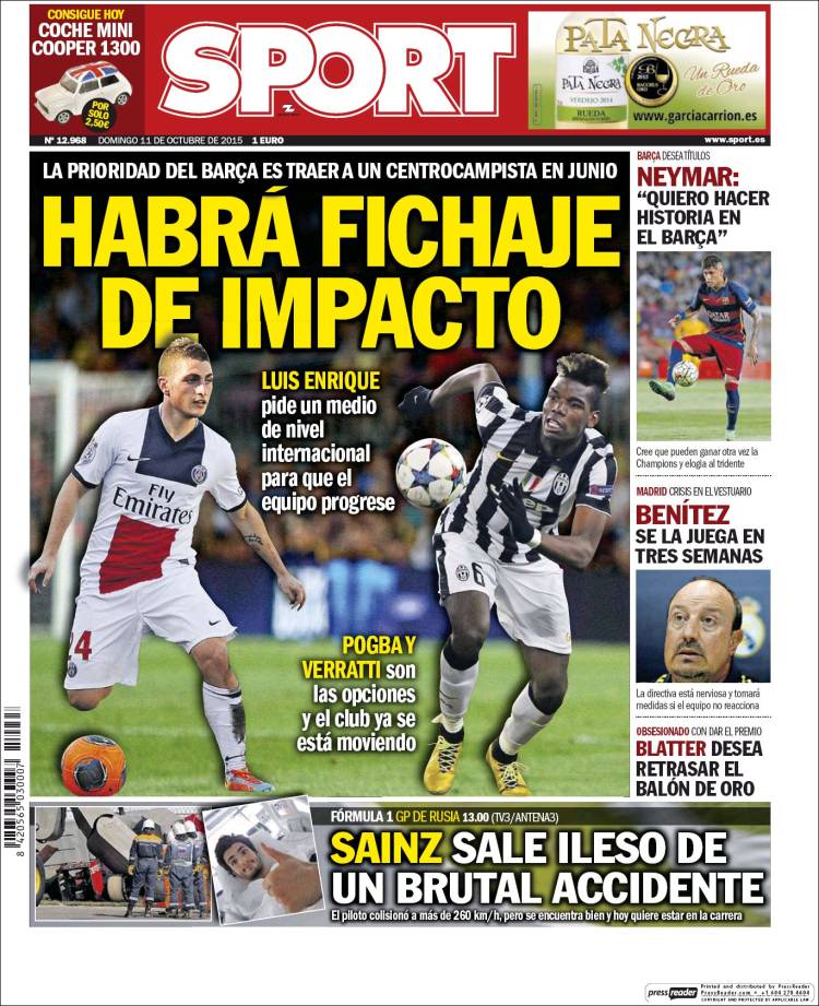 Sport Portada 11.10.15