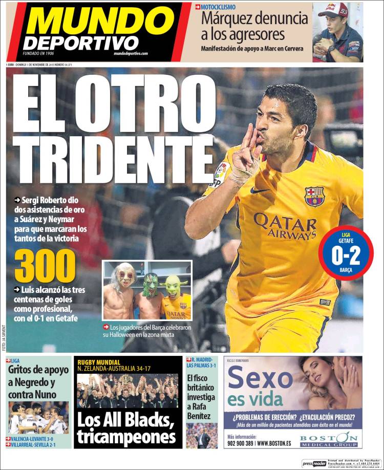 Mundo Deportivo Portada 01.11.15