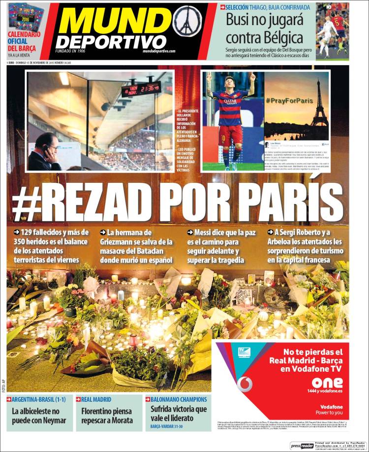 Mundo Deportivo Portada 15.11.15
