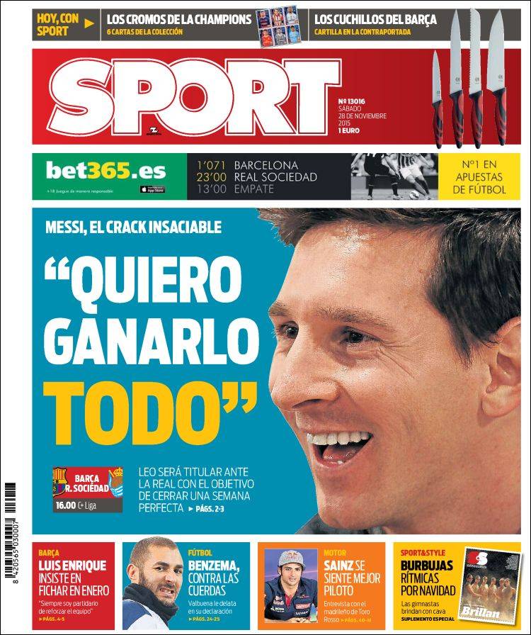 Sport Portada 28.11.15