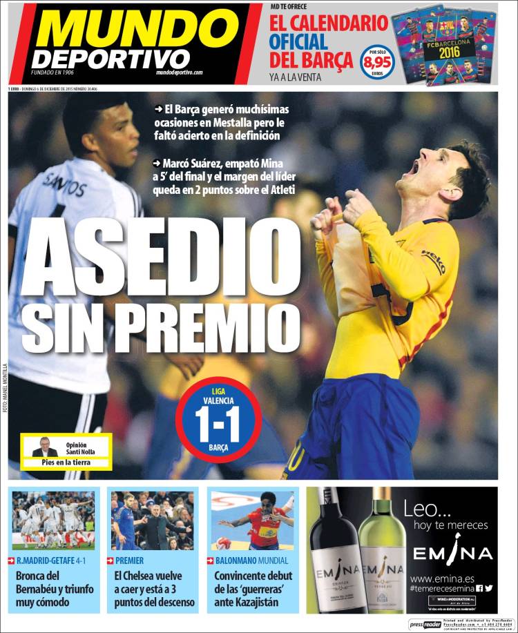 Mundo Deportivo Portada 06.12.15