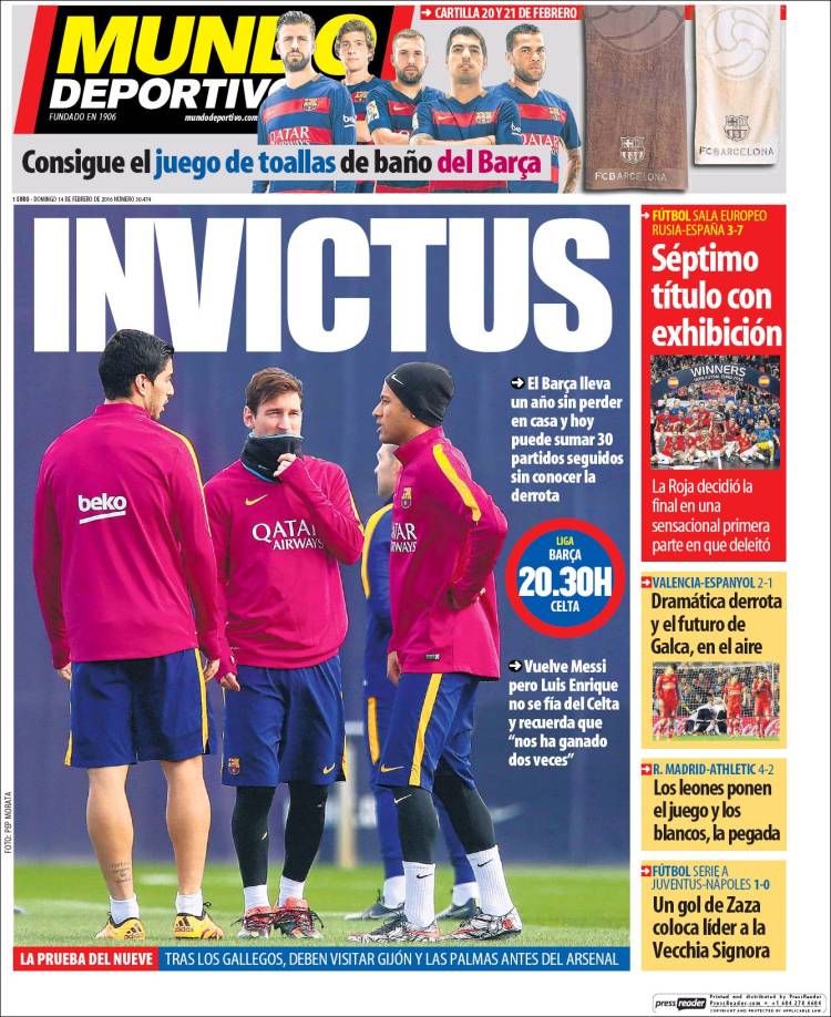 Mundo Deportivo 14.02.16