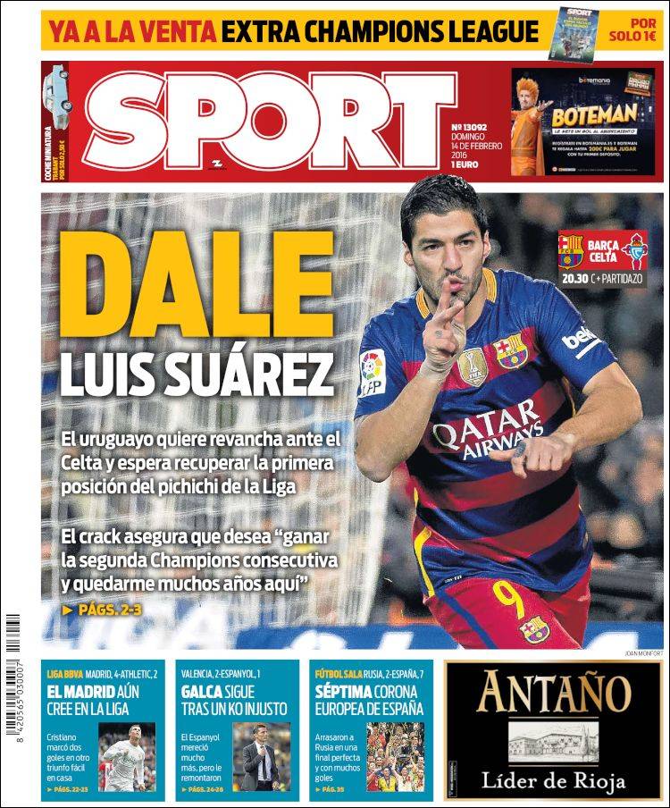 Sport Portada 14.02.16