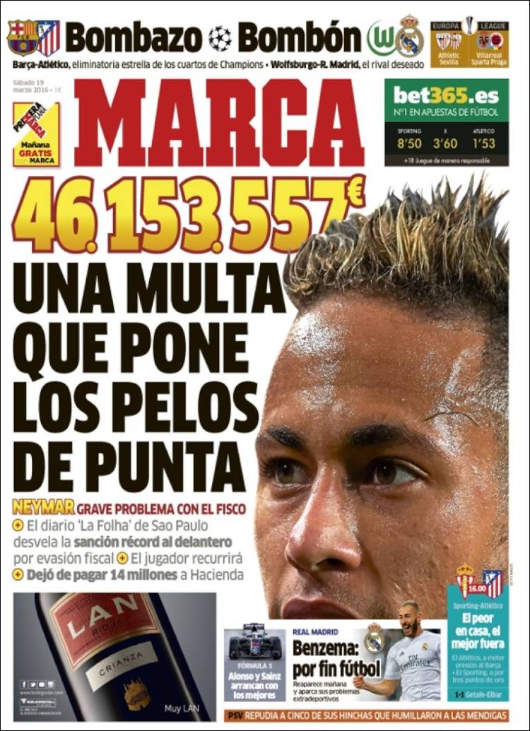 Marca Portada multa Neymar 19.03.16