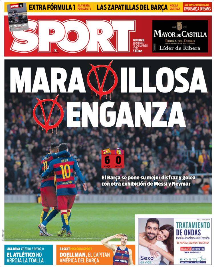 Sport Portada venganza 13.03.16
