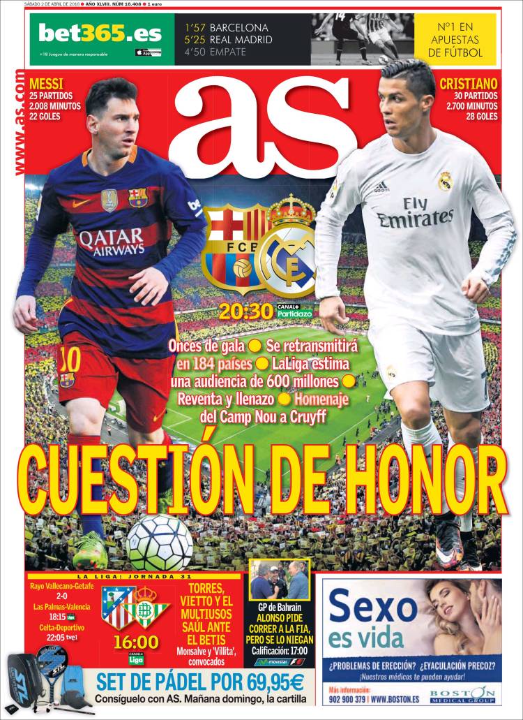 As Portada Clásico 02.04.16