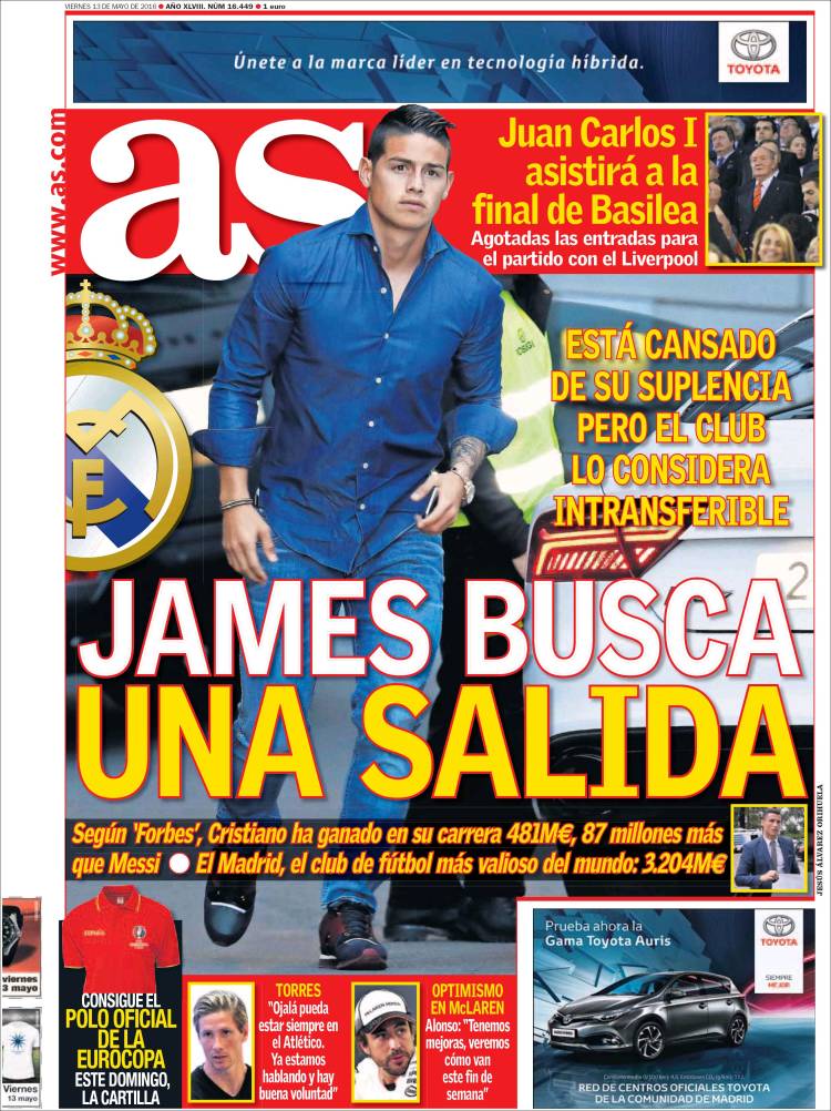 As Portada James 13.05.16