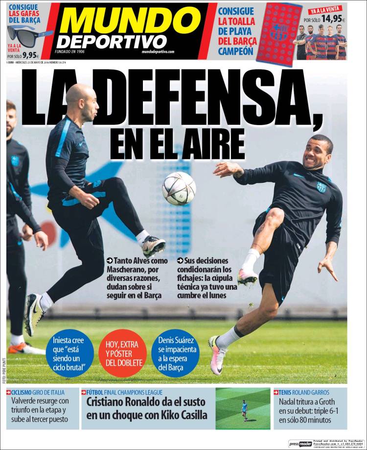 Mundo Deportivo Portada 25.05.16