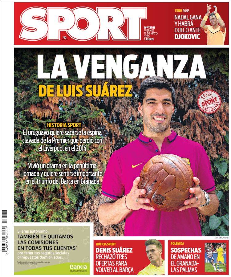 Sport Portada Luis Suárez 13.05.16