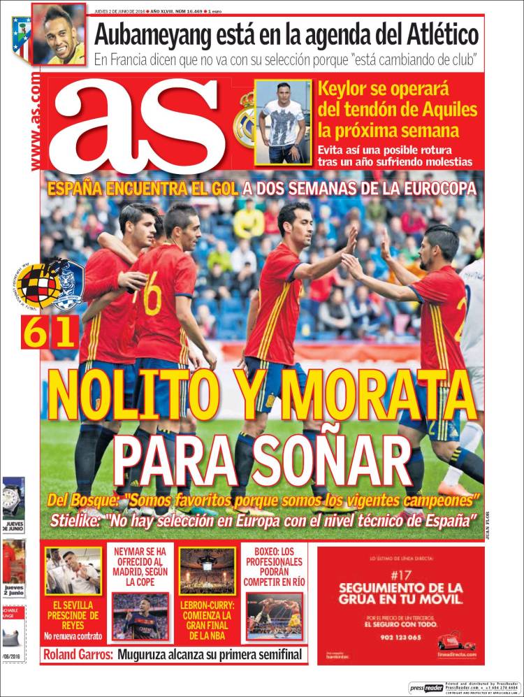 As Portada Nolito Morata 02.06.16