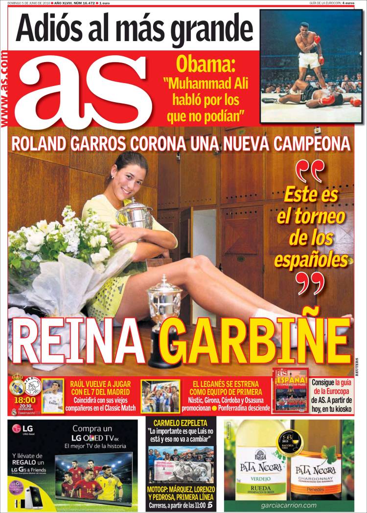 As Portada Garbiñe 05.06.16