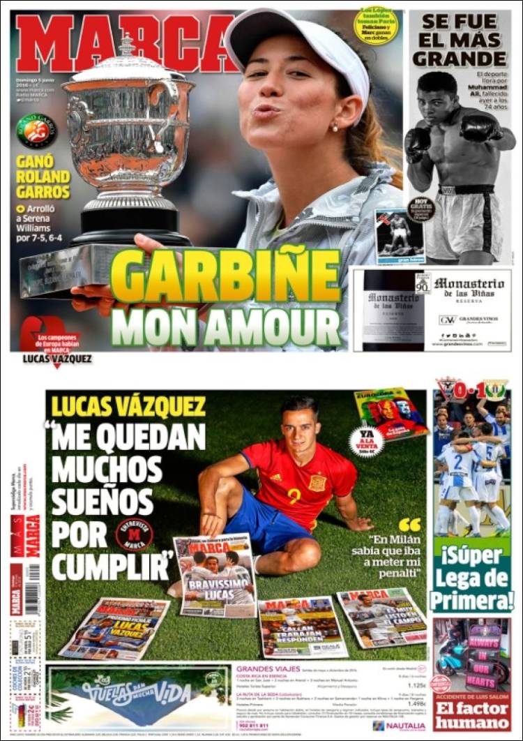 Marca Portada Garbiñe Lucas Vazquez 05.06.16