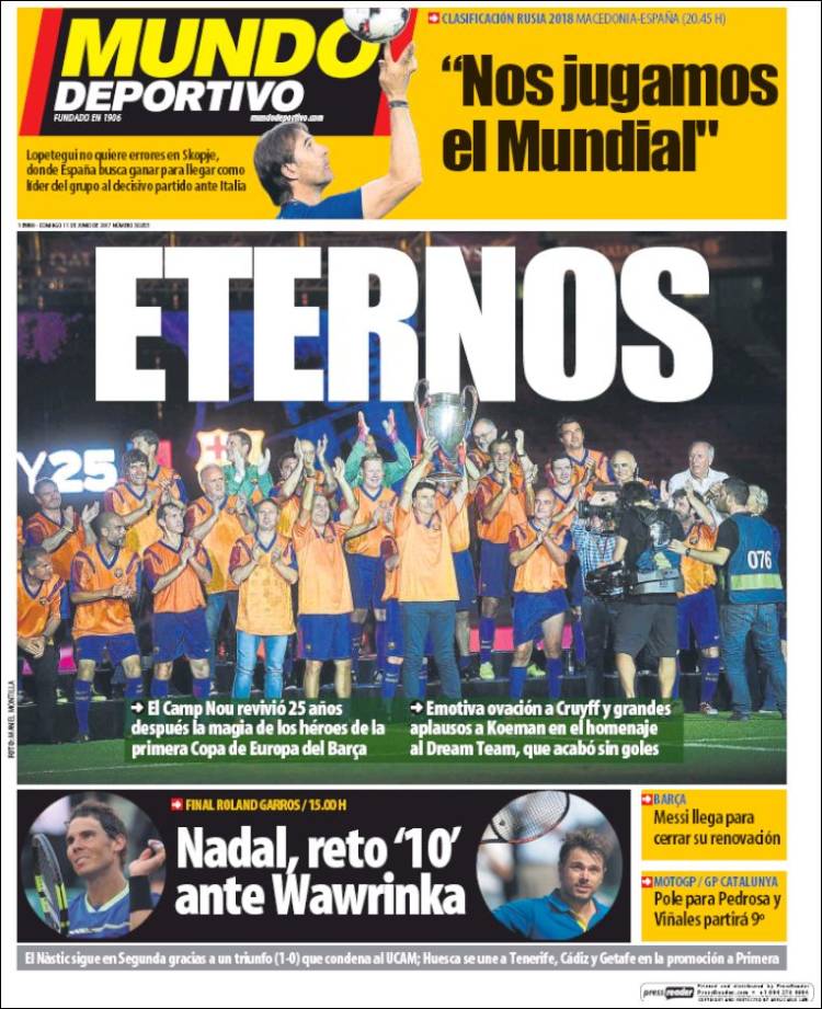 Mundo Deportivo Portada Eternos 11.06.17