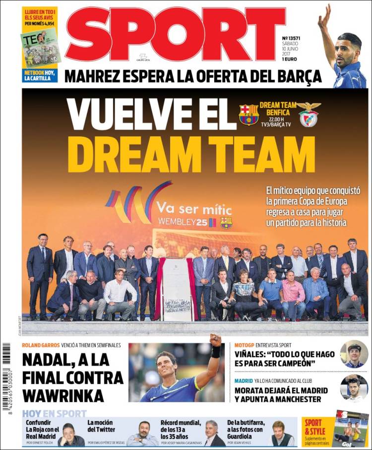 Sport Portada Dream Team 10.06.17