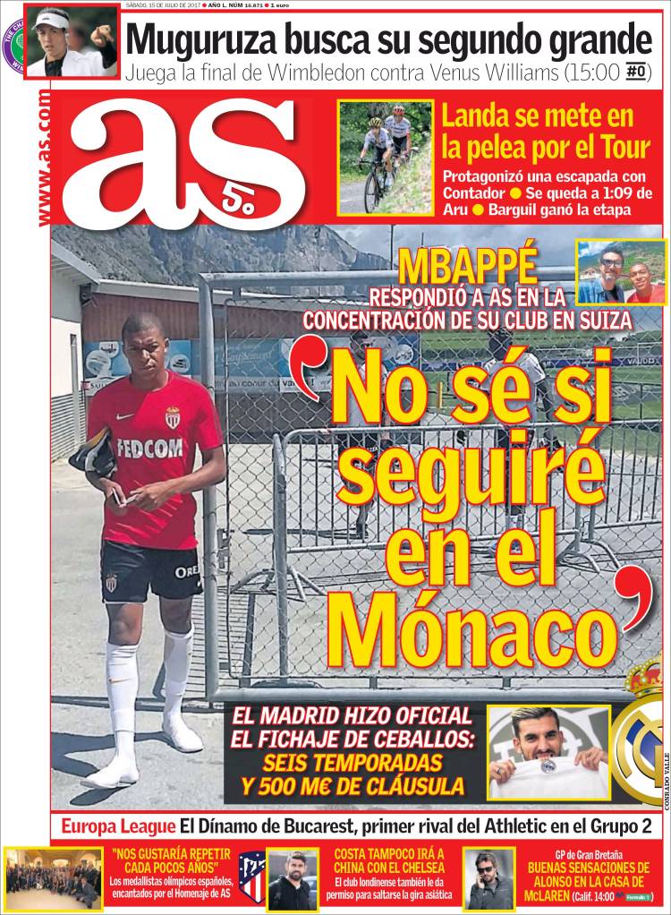 As Portada Mbappé 15.07.17