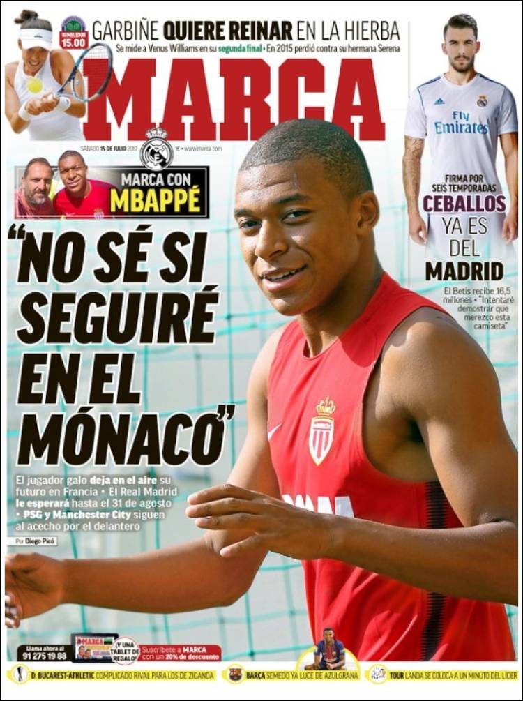 Marca Portada Mbappé 15.07.17