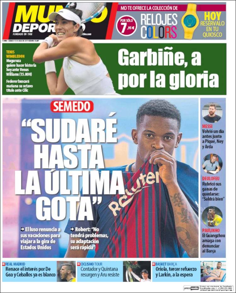 Mundo Deportivo Portada Semedo 15.07.17