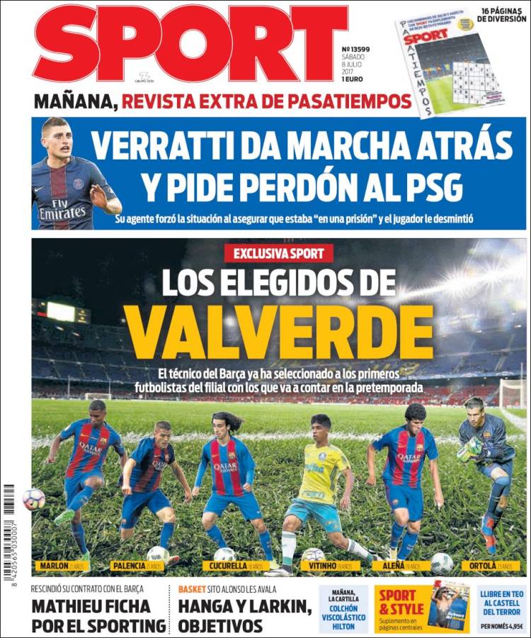 Sport Portada Cantera 08.07.17