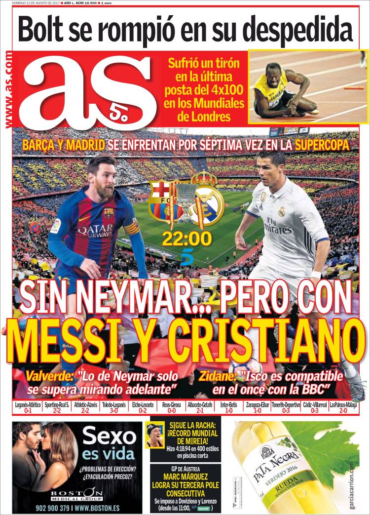As Portada Supercopa 13.08.17