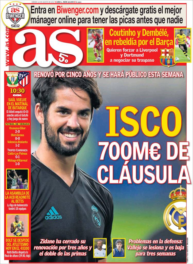 As Portada Isco 12.08.17