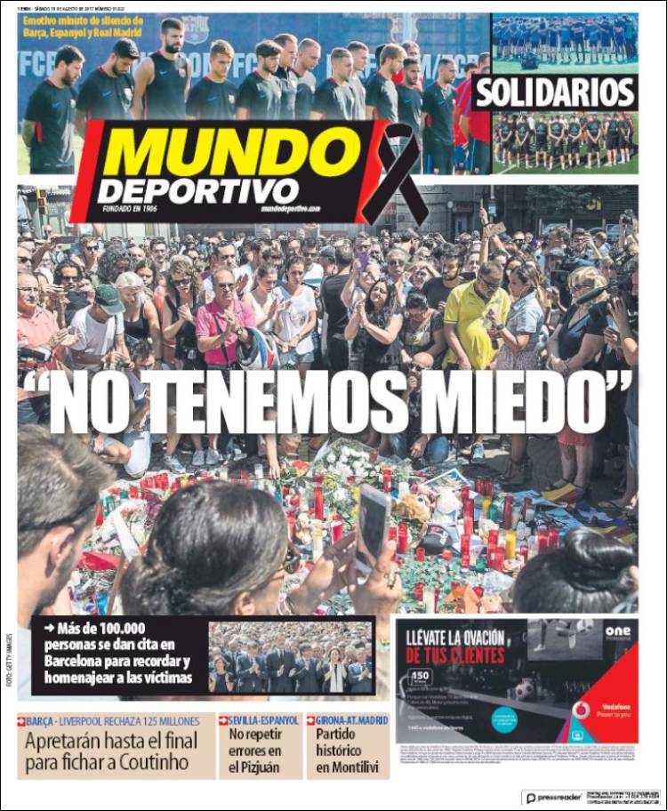 Mundo Deportivo Portada 19.08.17
