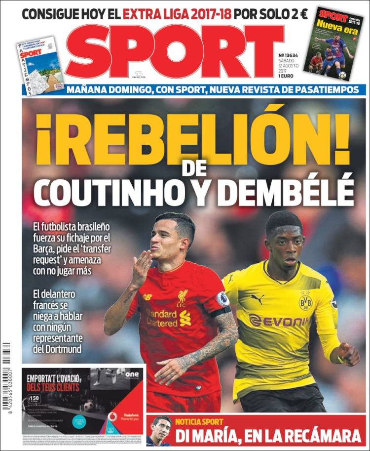 Sport Portada Rebelión 12.08.17