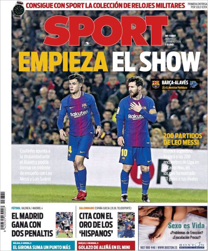 Sport Portada Show 28.01.18