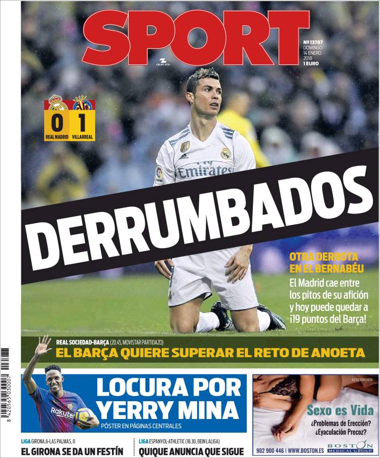 Sport Portada Derrumbados 14.01.18