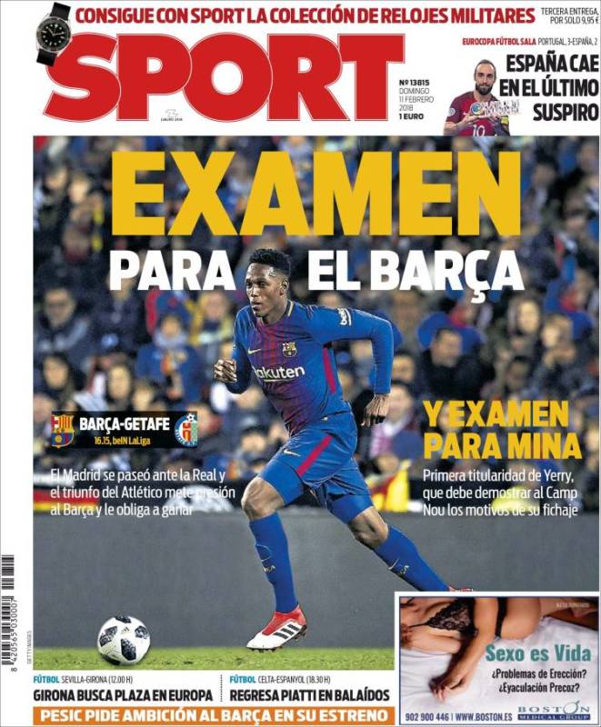Sport Portada Examen 11.02.18