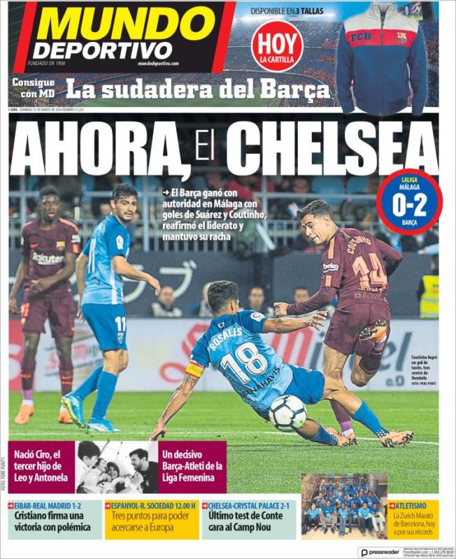 Mundo Deportivo Portada Chelsea 11.03.18