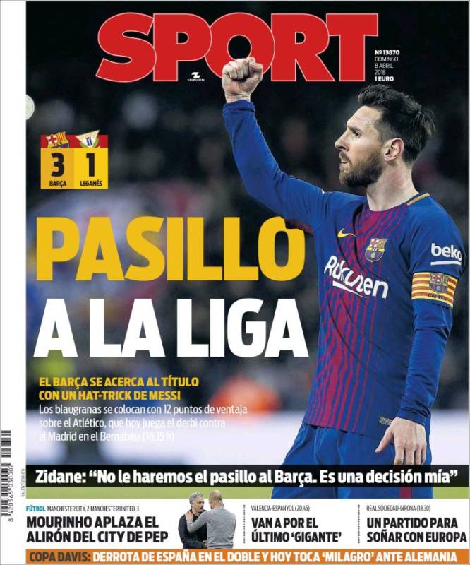 Sport Portada Pasillo 08.04.18